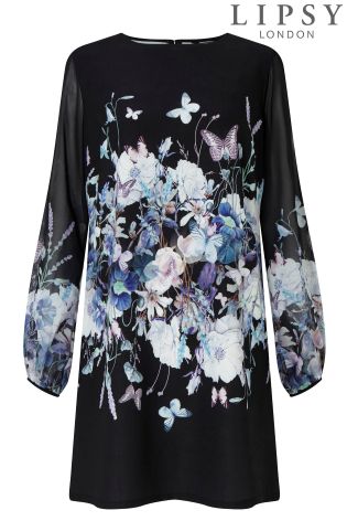 Lipsy Floral Split Sleeve Shift